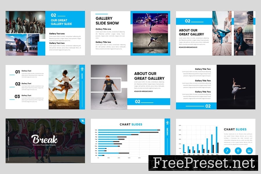 Dancers - Minimalism Google Slides Template GR6C7ZF