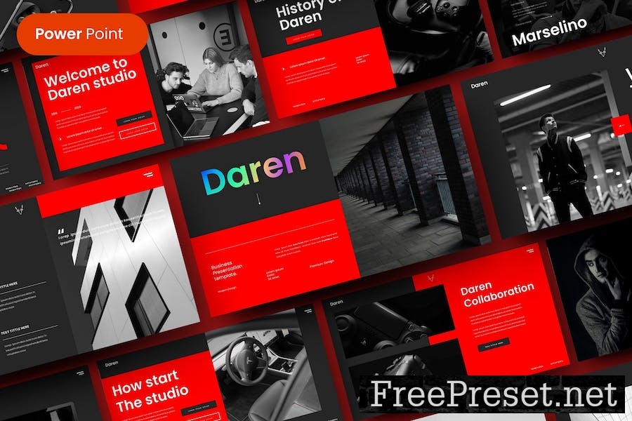 Daren – Business PowerPoint Template 88TKM7U