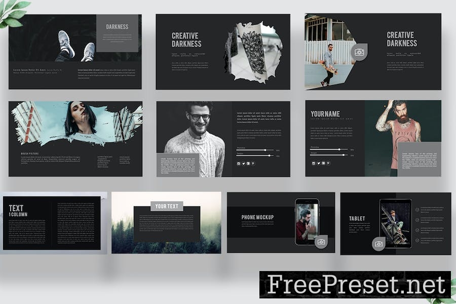 Darkness Powerpoint Template HAZGPNY