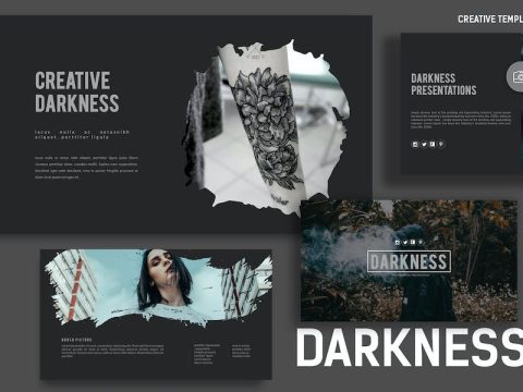 Darkness Powerpoint Template HAZGPNY