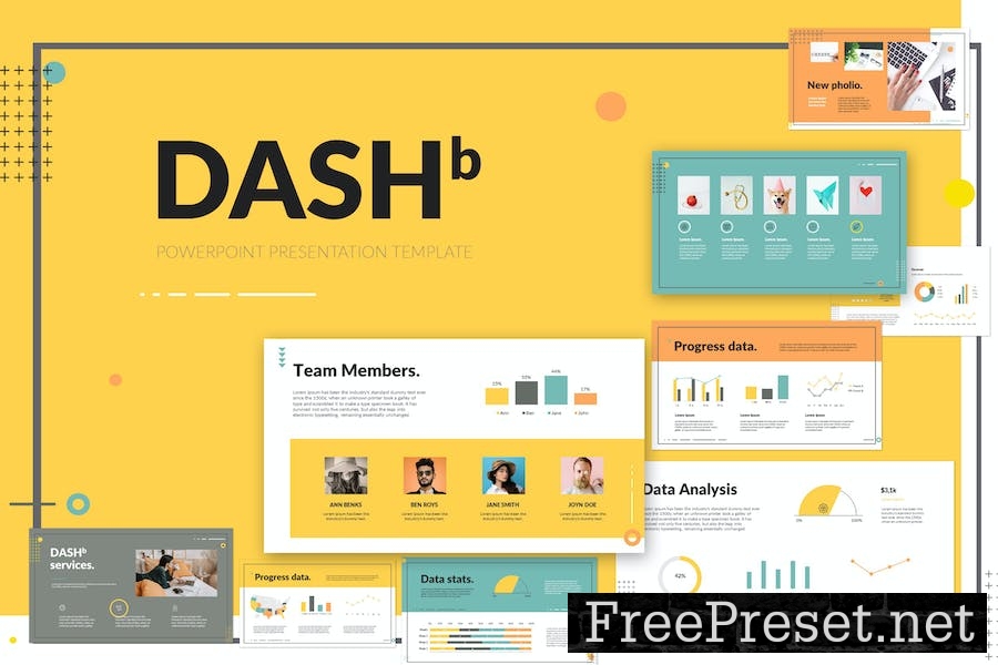 DASHb PowerPoint Presentation Template CUA9STL