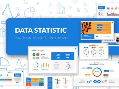 Data Statistic PowerPoint Presentation Template FDVWLF9