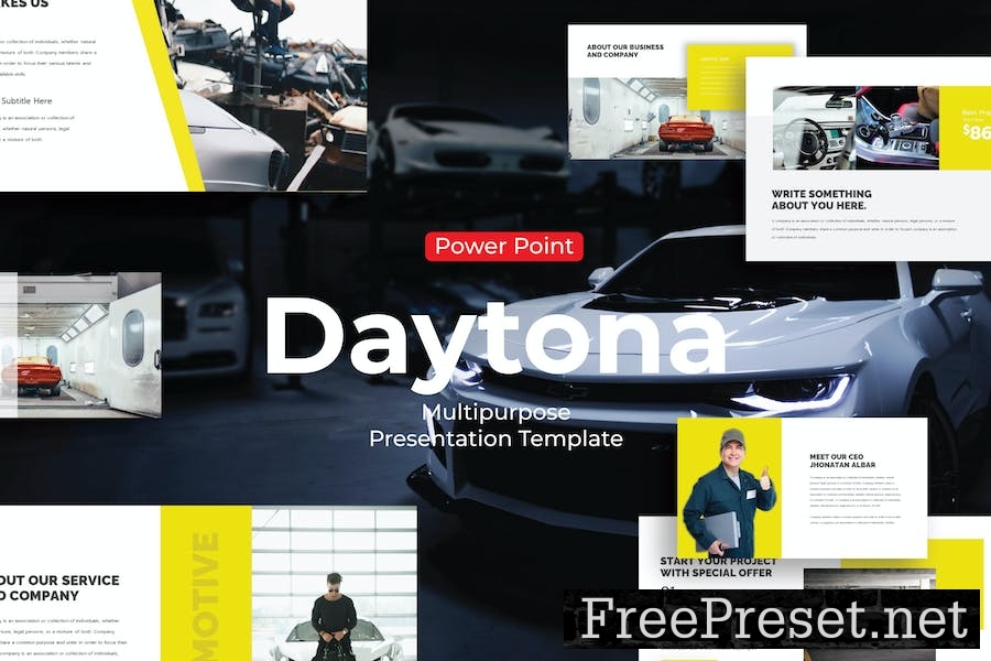 Daytona - PowerPoint Template CBJH9TG