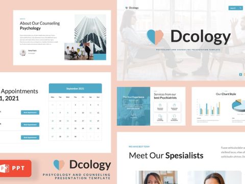 Dcology - Phsycology Powerpoint Template YT55NCR