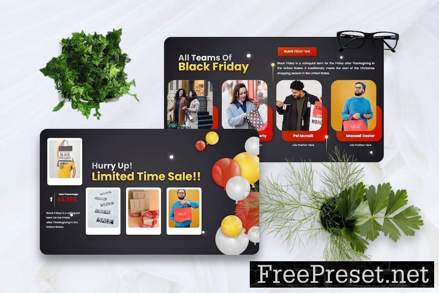 Deces - Black Friday Powerpoint Template XLP8EFV