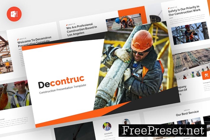 Decontruc - Contruction Powerpoint Template PWXTK62