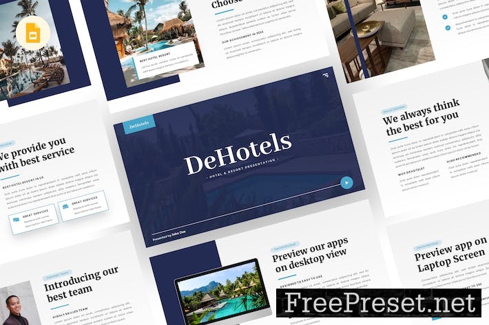 Dehotels - Hotel Google Slides Template