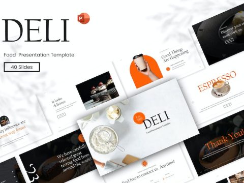 Deli Food PowerPoint Template 5SEWM22