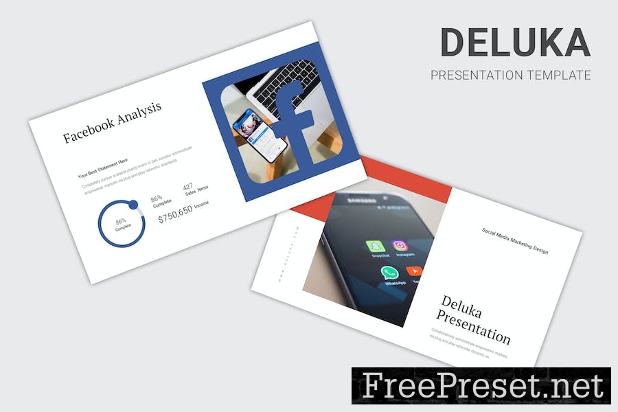 Deluka - Social Media Marketing Powerpoint ZVELBDV