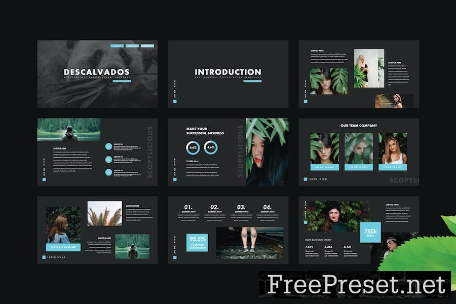 Descalvados - PowerPoint Template XFEUN4T