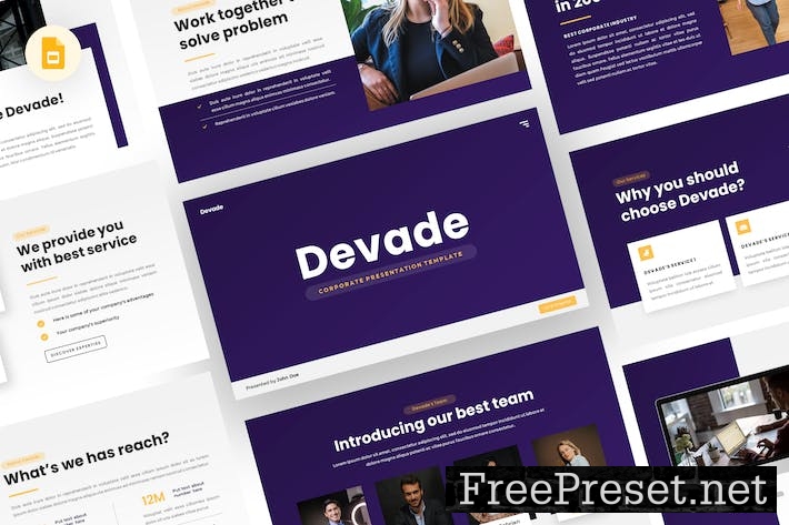 Devade - Corporate Google Slides Template