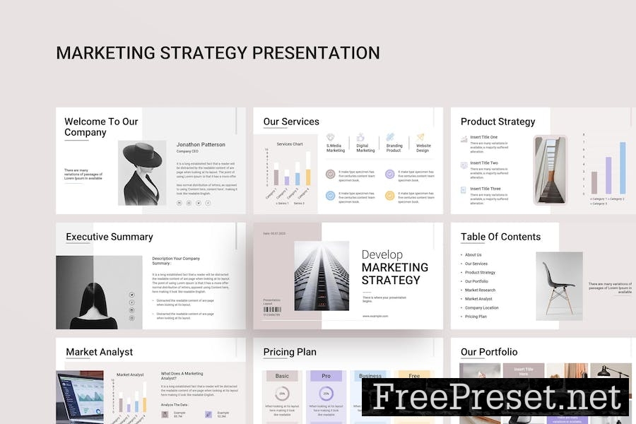 Develop Marketing Strategy Keynote Presentation 99BXCW2