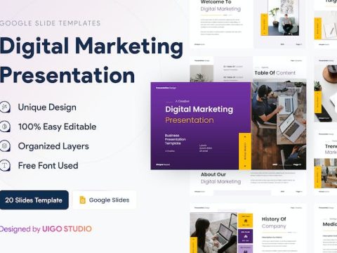 Digital Marketing Presentation Template 55ZN8FE