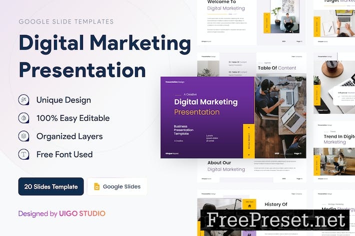 Digital Marketing Presentation Template 55ZN8FE