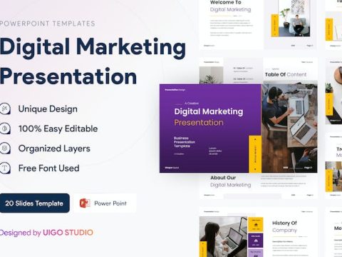 Digital Marketing Presentation Template PNA22CD