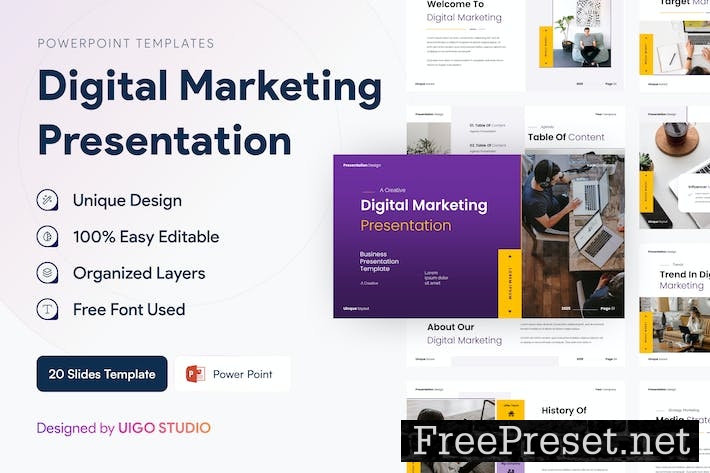 Digital Marketing Presentation Template PNA22CD