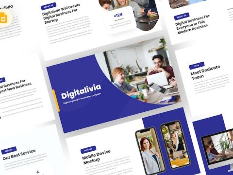 Digitalivia - Digital Agency Google Slide Template 8BGXNFZ