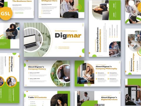 Digmar - Digital Marketing Google Slides 33MJ8QT