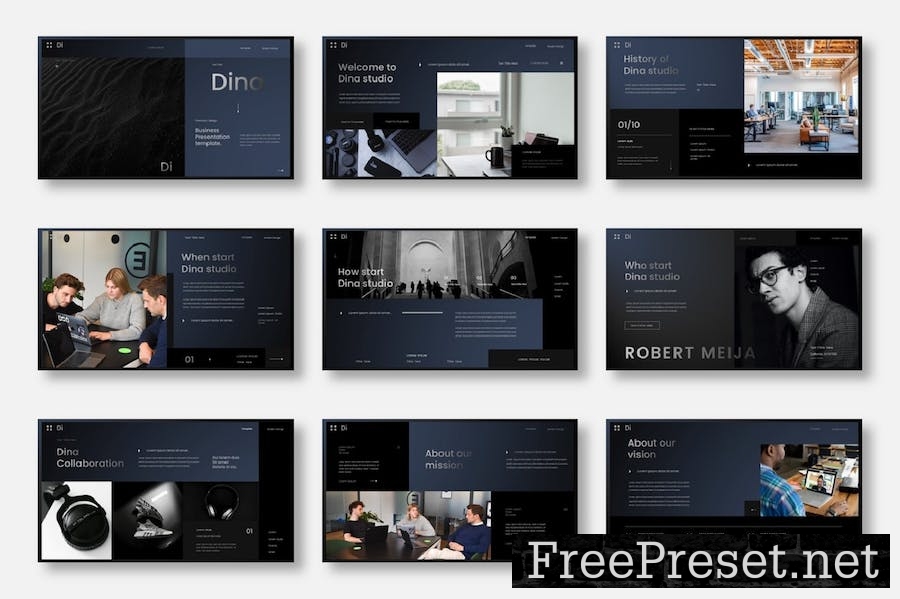 Dina - Business Google Slide Template NGRFKBT