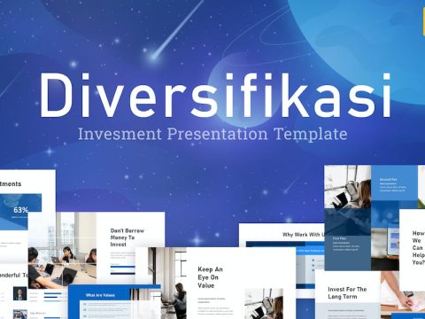 Diversifikasi Blue Modern Invesment Google Slides UQY9MDQ