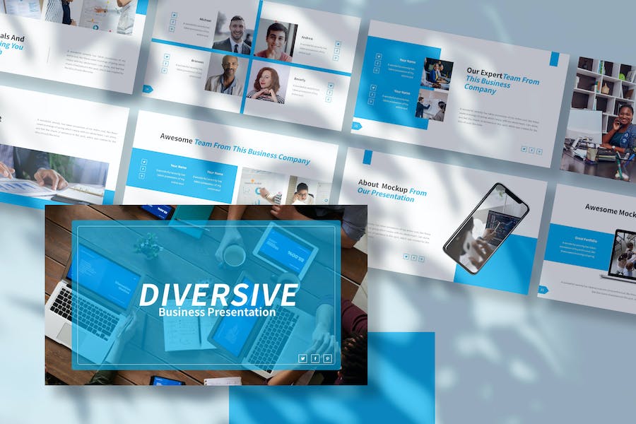 Diversive - Business Presentation Google Slide Tem 5K54GTM