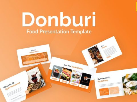 Donburi Orange Simple Food Google Slides UKY3CJM