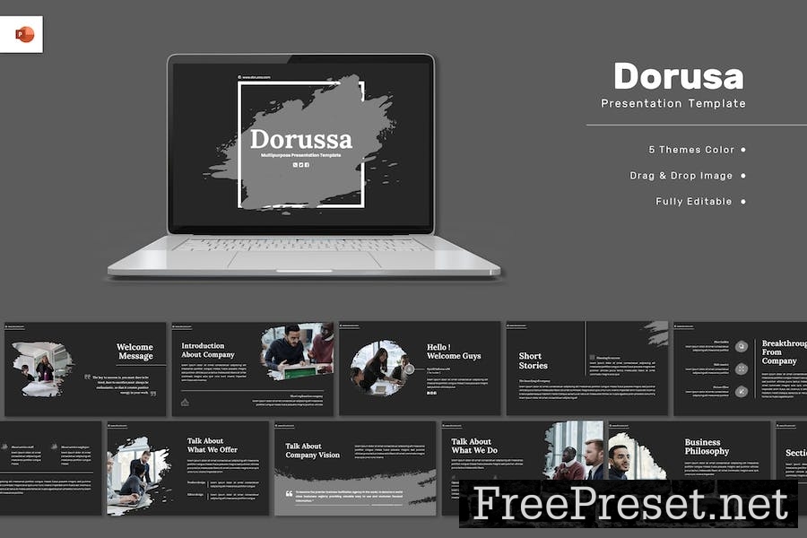 Dorussa - Multipurpose Powerpoint Template G3TKZT3