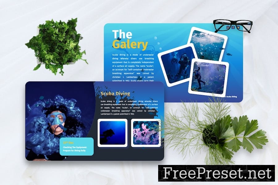 Dorys - Suba Diving Powerpoint Templates RMQE5HP