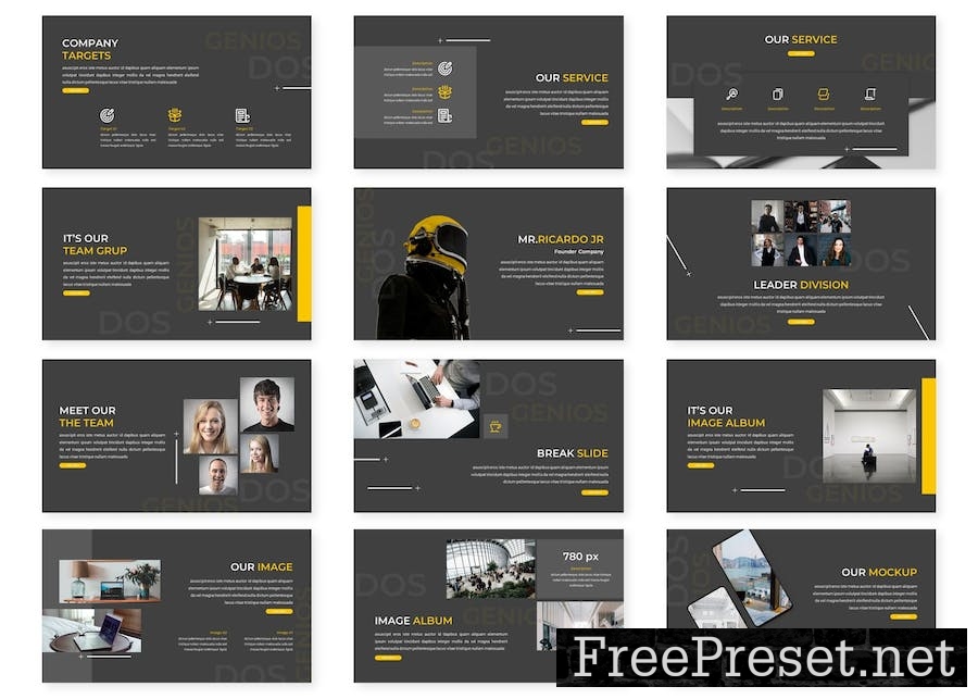 Dos Genios - Business Google Slides Template 6YRGKPF