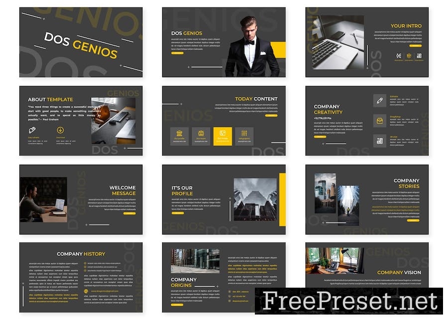 Dos Genios - Business Google Slides Template 6YRGKPF