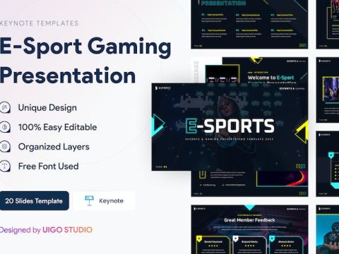 E-Sport Gaming Presentation Template Keynote 6FF4V8Y