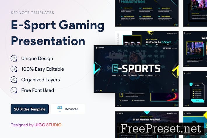 E-Sport Gaming Presentation Template Keynote 6FF4V8Y