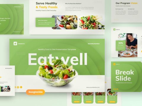 Eatwell - Healthy Food & Diet Google Slides WVPMMHJ