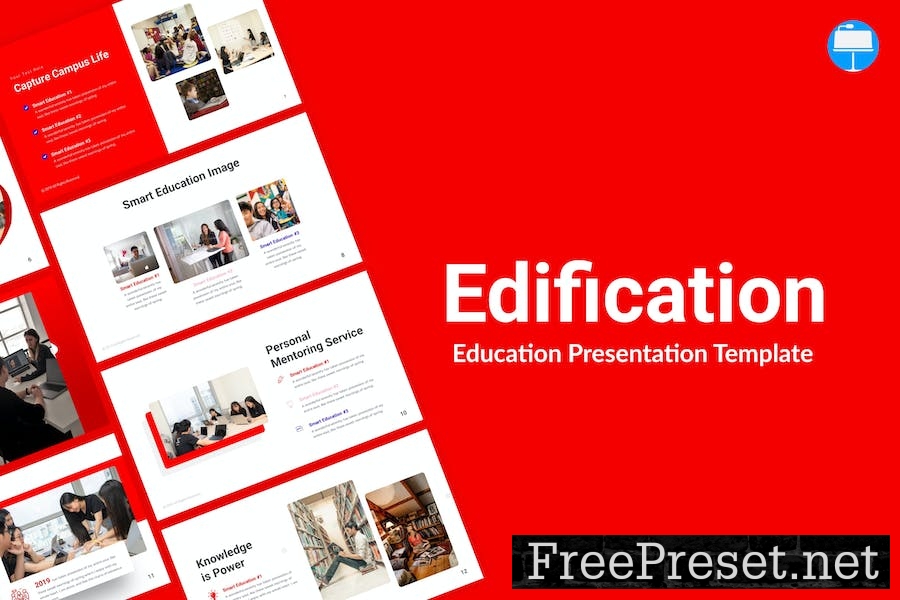 Edification Red Creative Education Keynote B33SA25