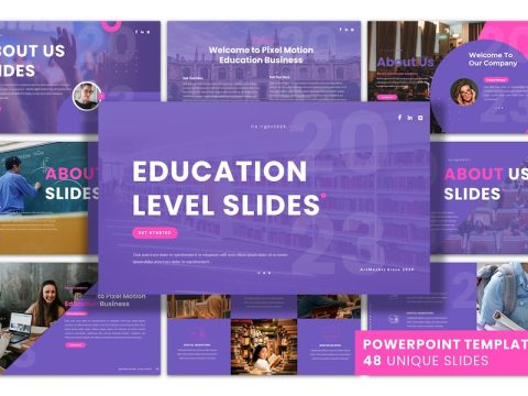 Education Level - PowerPoint Presentation Template JLDJ3EV