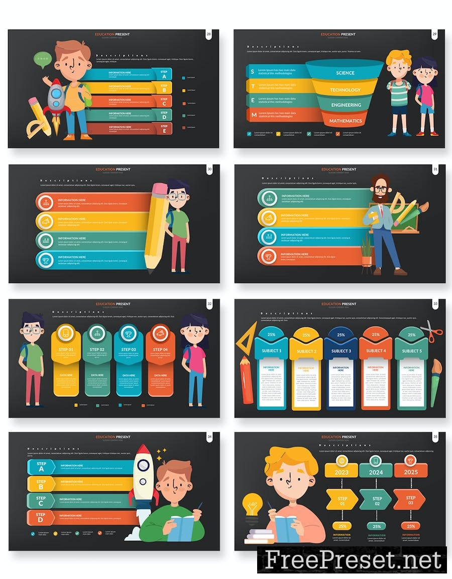 Education Powerpoint Template B5X6Z4Y