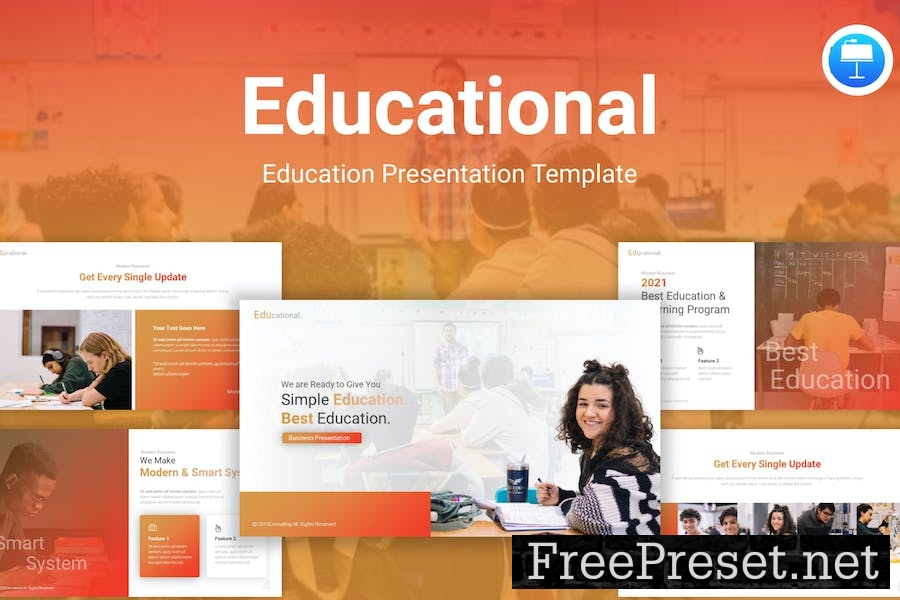 Educational Education Modern Keynote Template 7THBSJF