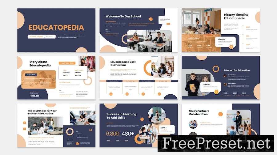 Educatopedia Presentation PowerPoint Template ZNR5S5G