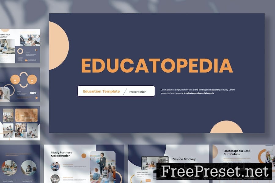 Educatopedia Presentation PowerPoint Template ZNR5S5G