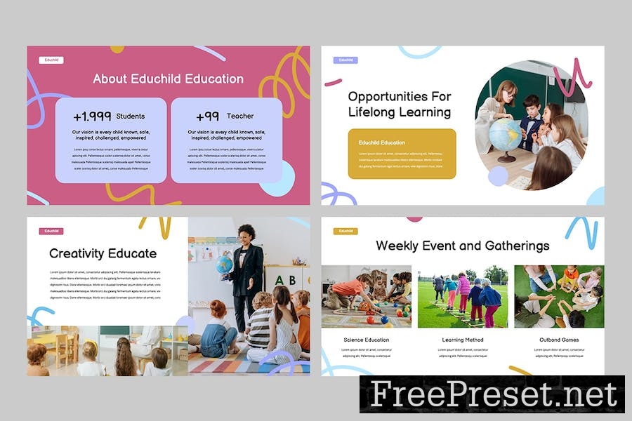 EDUCHILD - Education Kids Powerpoint Template 7TENSDW