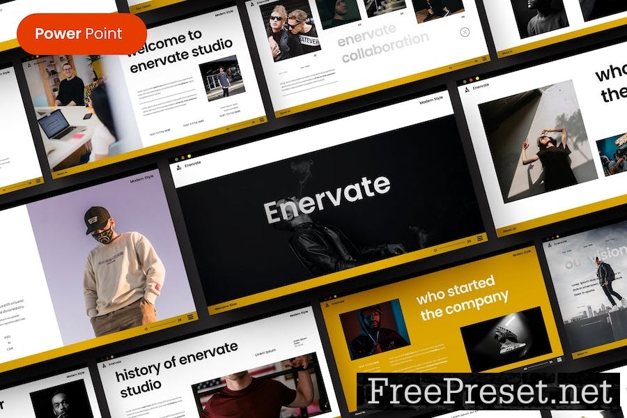 Enervate – Business PowerPoint Template GFT6W8U