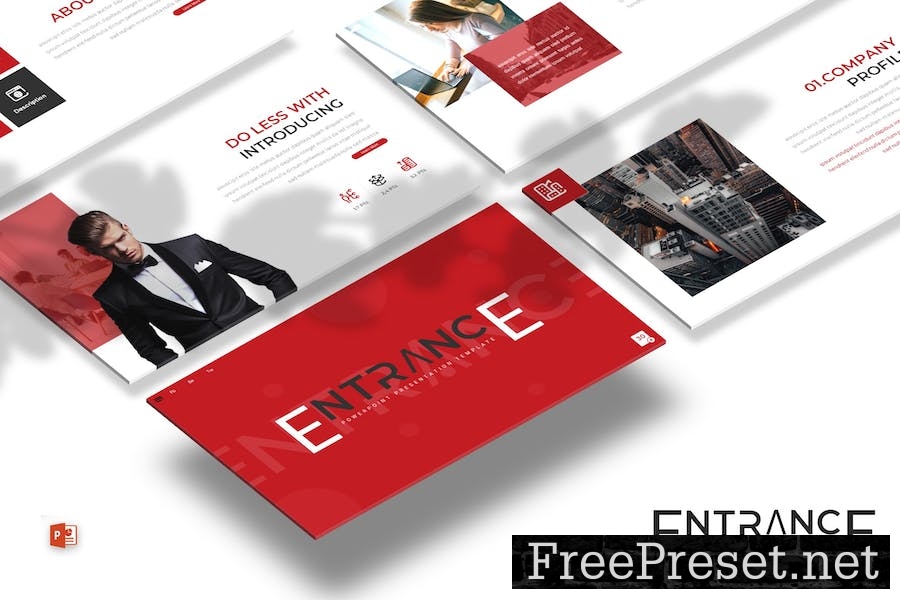 Entrance - Business Powerpoint Template XC4MKAG