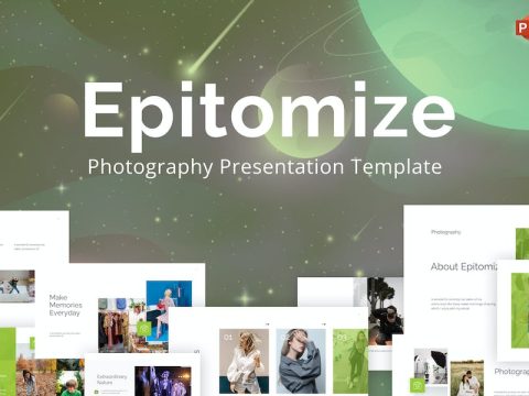 Epitomize Green Photography PowerPoint Template 8FDGULF