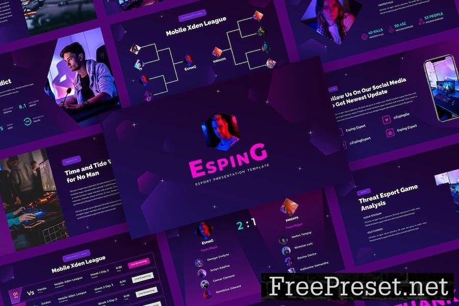 Esping - Esport PowerPoint Template KVT7H4U