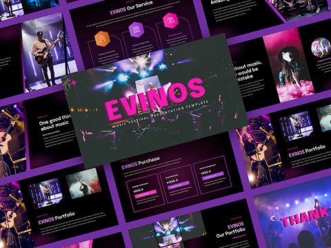 EVINOS - Music Festival PowerPoint Template NAF9S6R