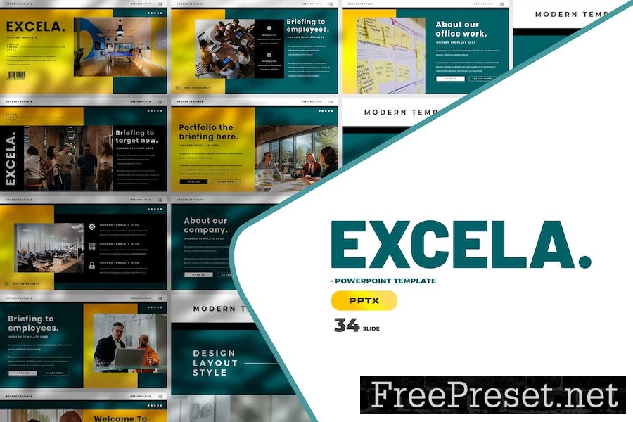 Excela Business Presentation Google Slide Template