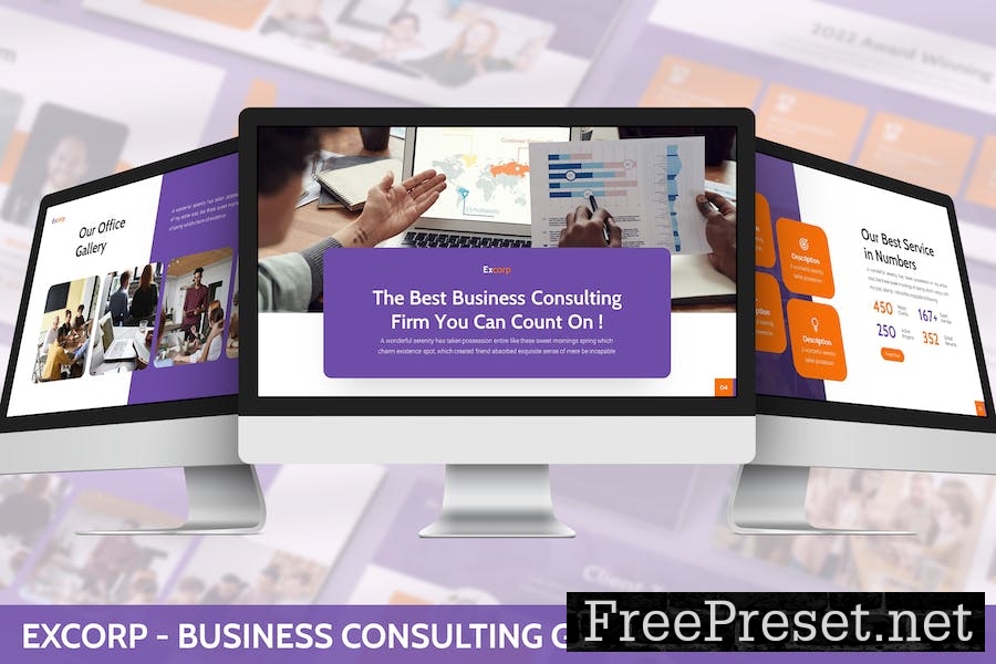 Excorp - Business Consulting Google Slide Template KNUD7ER