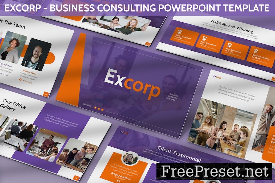 Excorp - Business Consulting Powerpoint Template KZ7N5CP