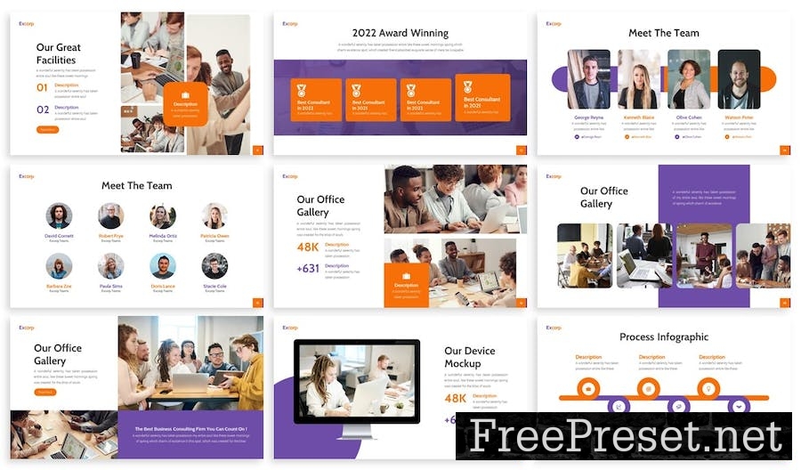 Excorp - Business Consulting Powerpoint Template KZ7N5CP