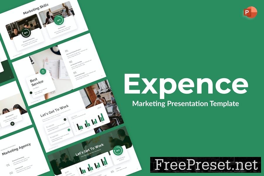 Expence Green Modern Marketing PowerPoint NPWTJEJ